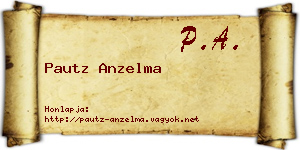 Pautz Anzelma névjegykártya
